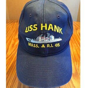 USN Navy USS Hank Ball Hat Cap DD-702 Reunion MSSS. & R.I.‎ 2005 Blue